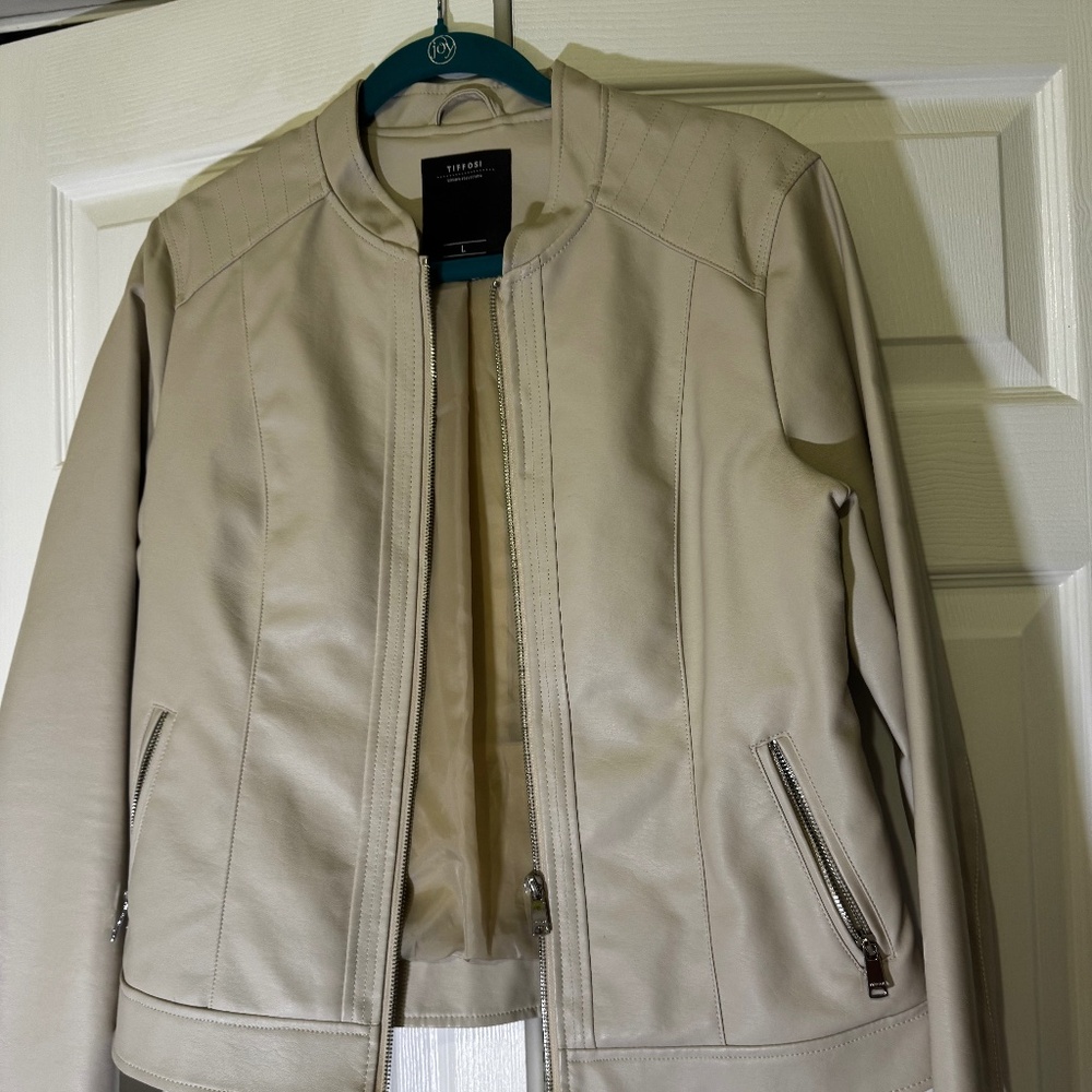 Tiffosi Faux Leather Women's Jacket Size Large